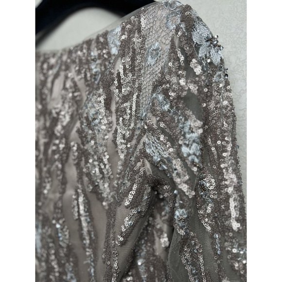 Mac Duggal size 4 Embroidered & Embellished Long Sleeve Tulle Ballgown $798 - Picture 15 of 16